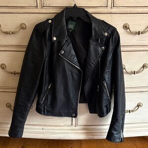 Wild Fable Black Leather Biker Jacket